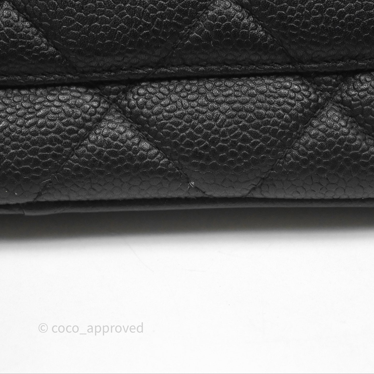 Chanel Vintage Medallion CC Black Caviar Tote Bag Gold Hardware