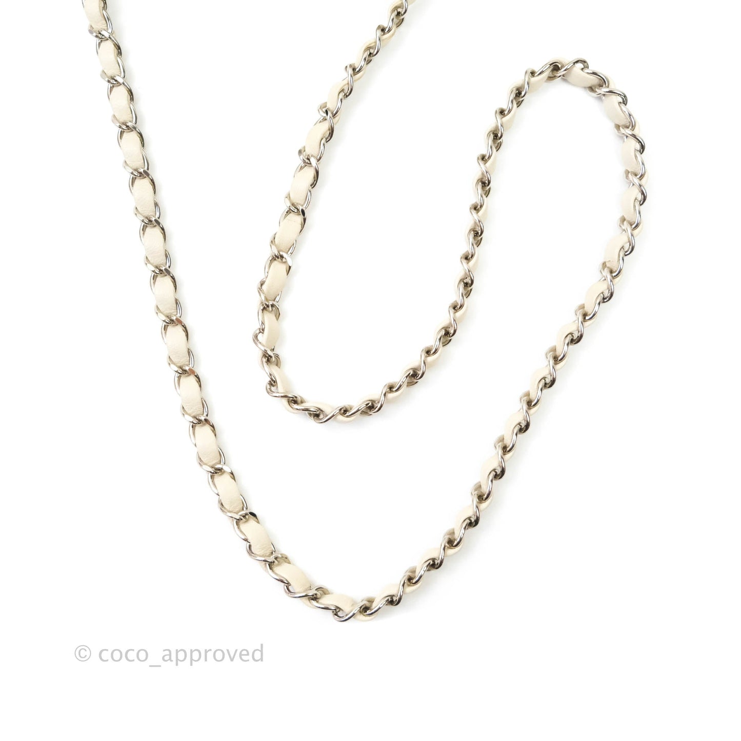 Chanel Mini Square Chevron Ivory Cream Lambskin Silver Hardware