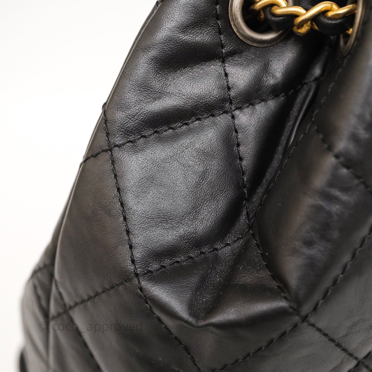 Chanel Small Gabrielle Backpack Black Aged Calfskin