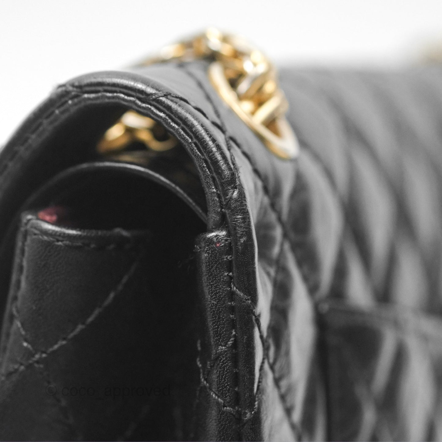 Chanel Reissue 225 Quilted Black Aged Calfskin Aged Gold Hardware