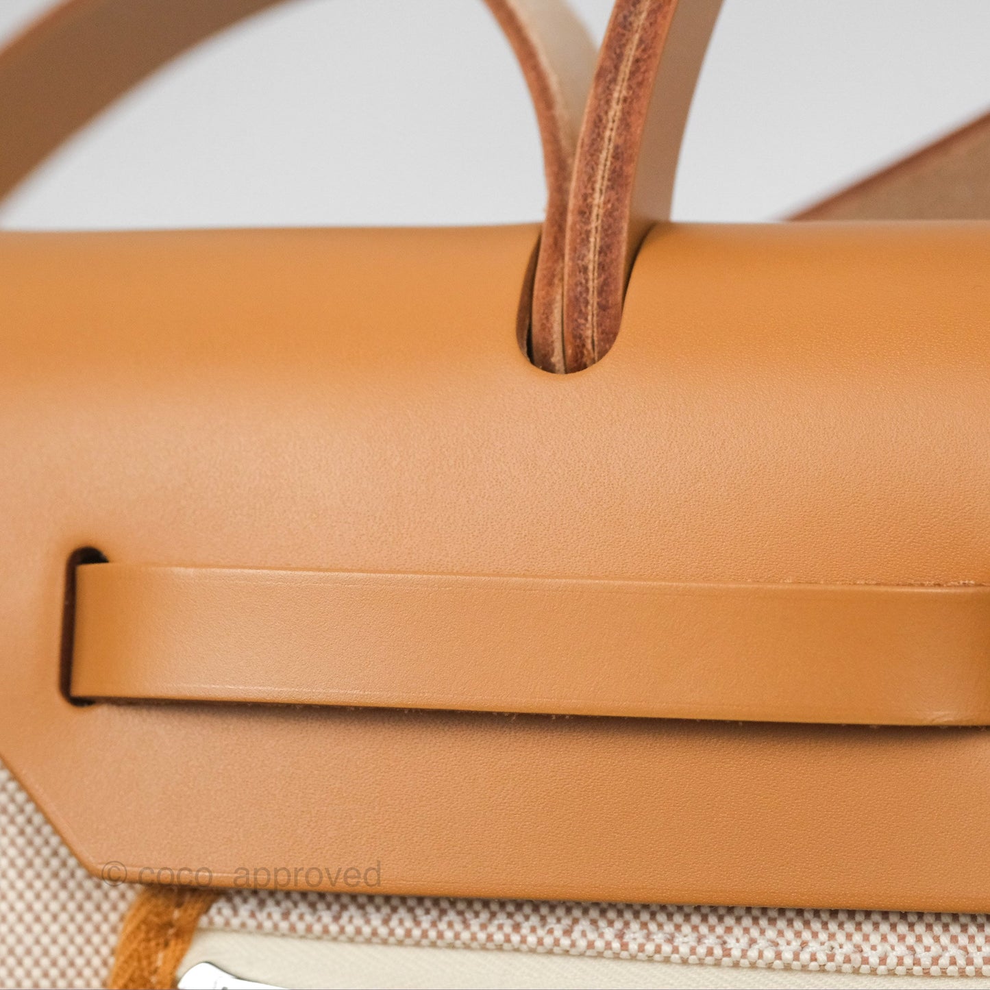 Hermès Herbag Zip 31 Bride De Gala Sable/ Ecru-Beige/ Nat sable Canvas Palladium Hardware