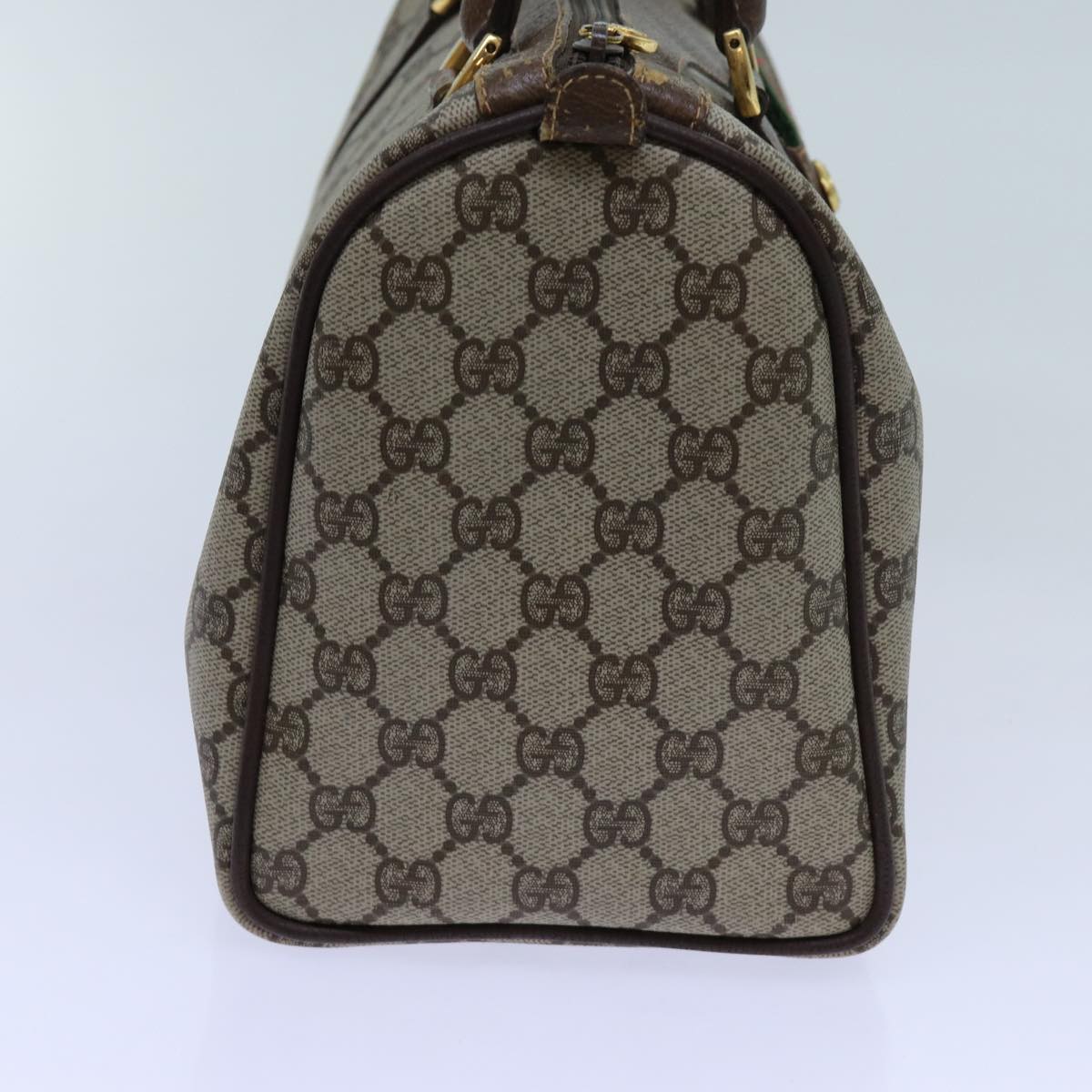 Luxury Gucci Trending 2025 GG Canvas Web Sherry Line Boston Bag PVC Beige Green Red  72596