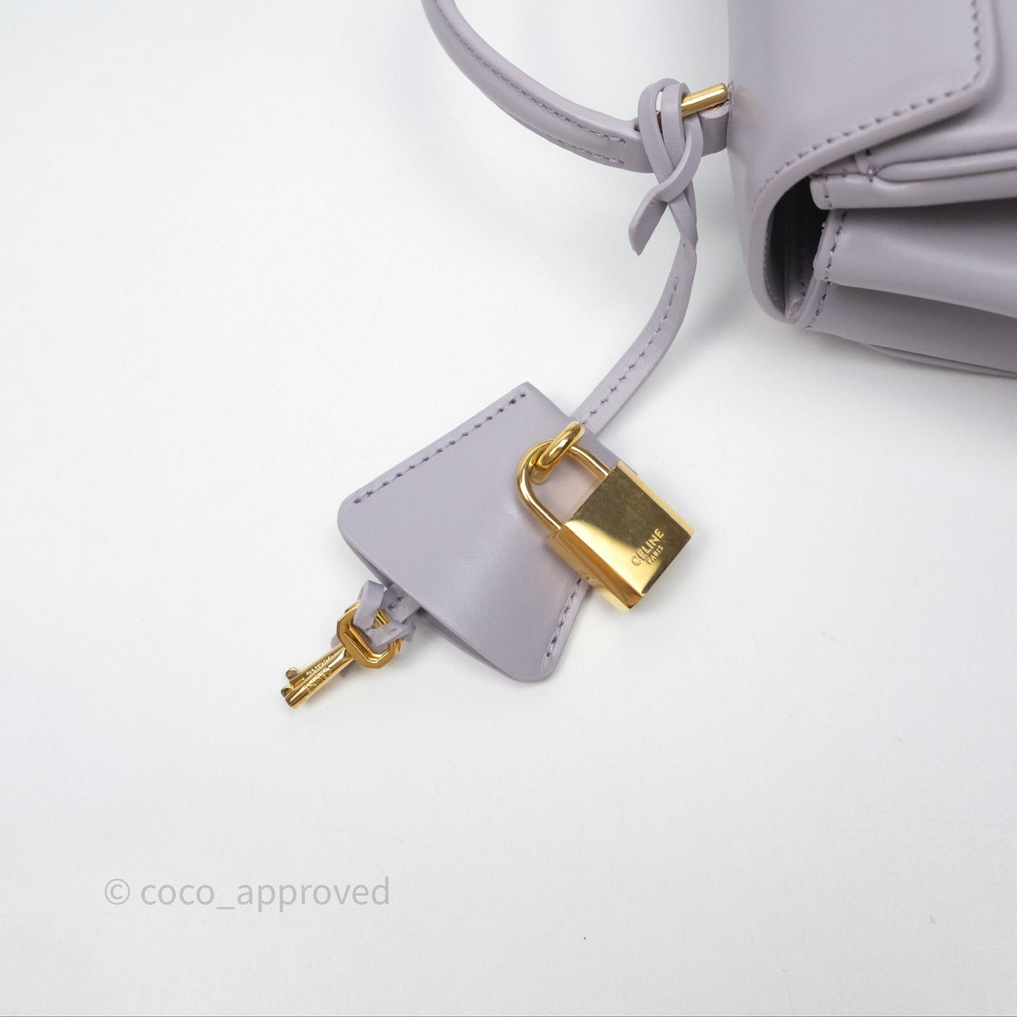 Celine Mini 16 Bag in Satinated Calfskin Light Lilac