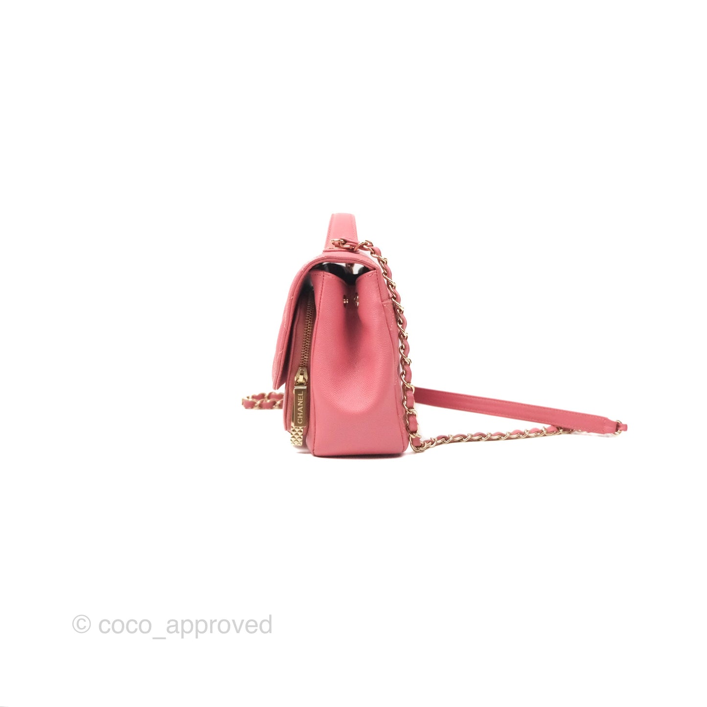 Chanel Quilted Medium Business Affinity Flap Pink Caviar Gold Hardware