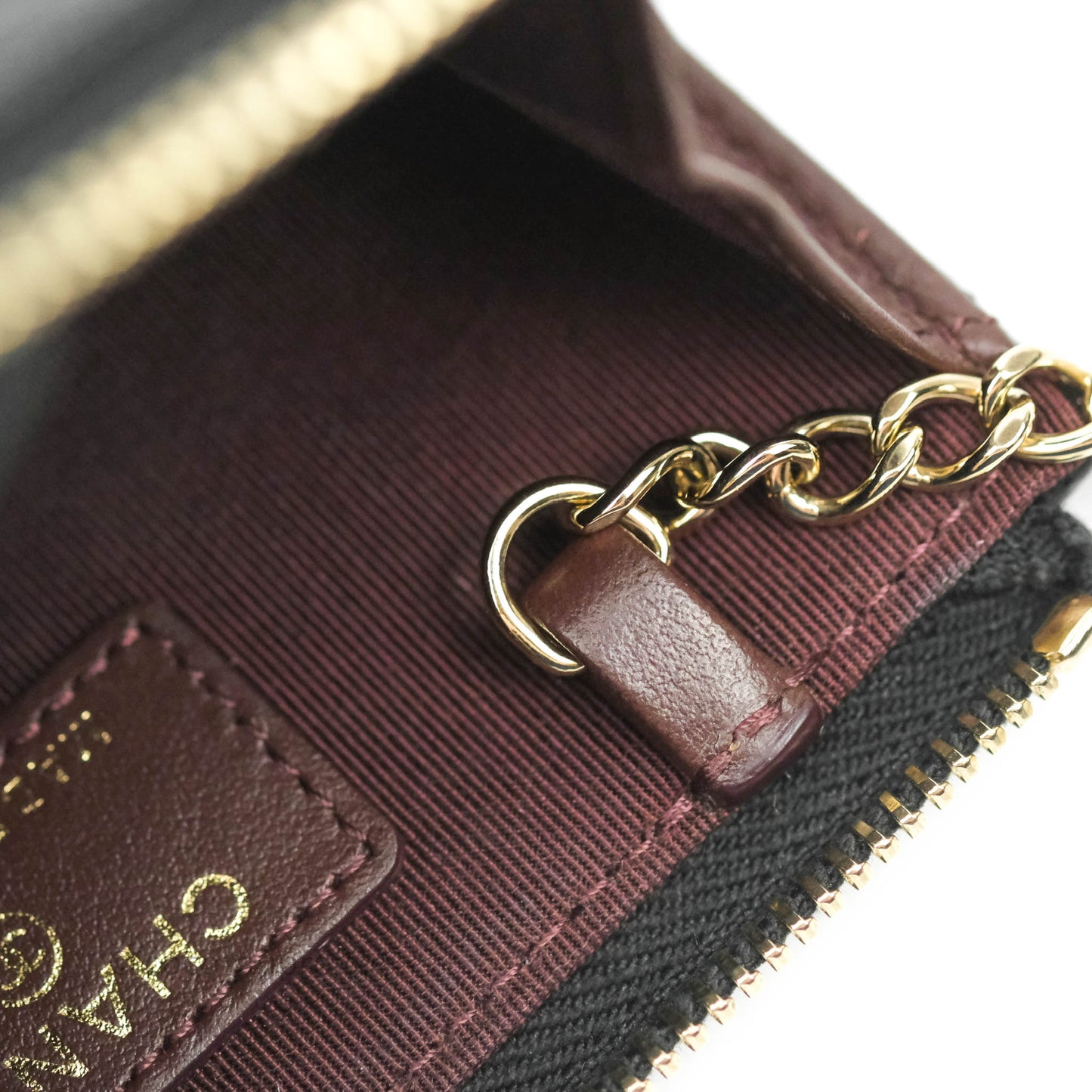 Chanel Classic Quilted Key holder Black Caviar Gold Hardware