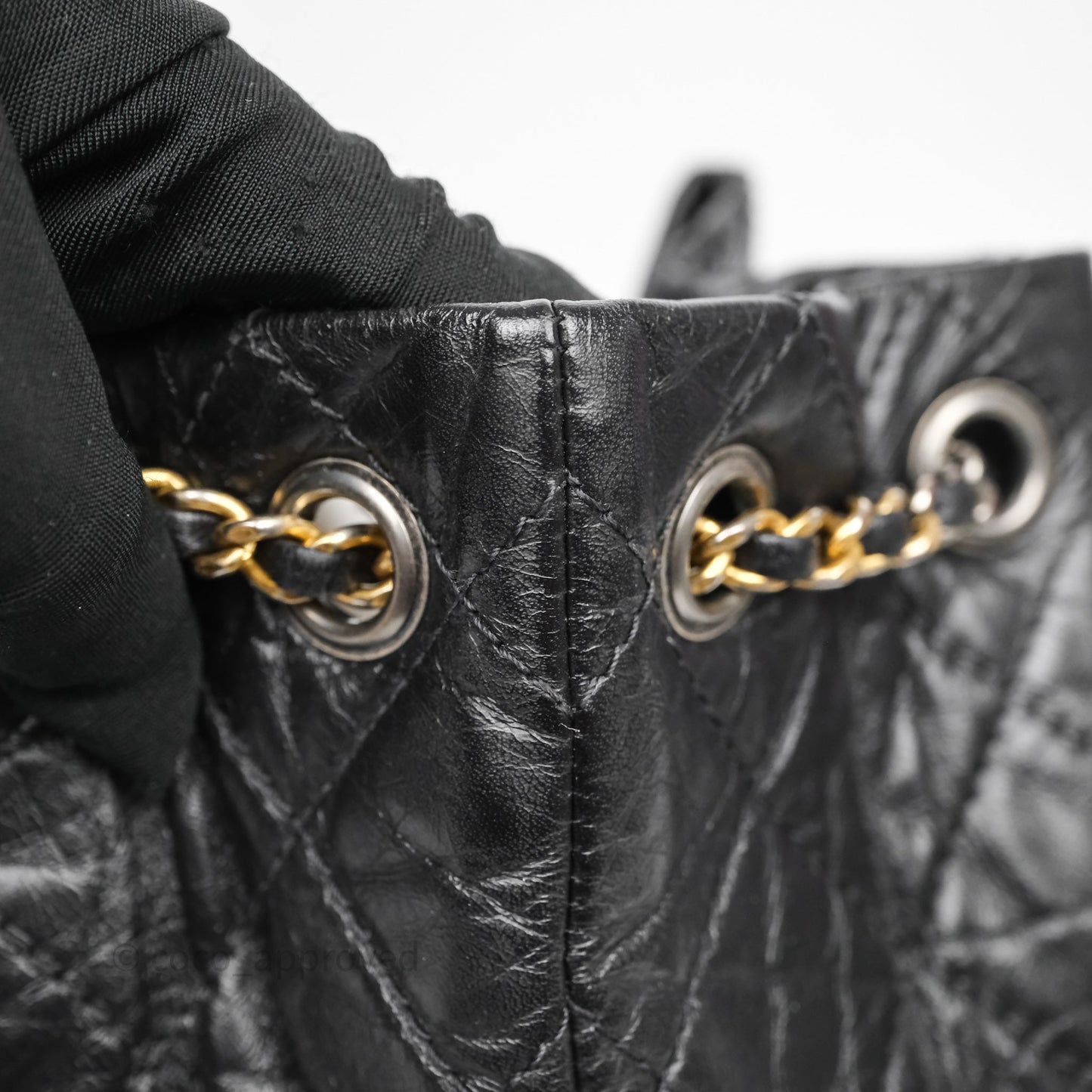 Chanel Small Gabrielle Backpack Black Aged Calfskin