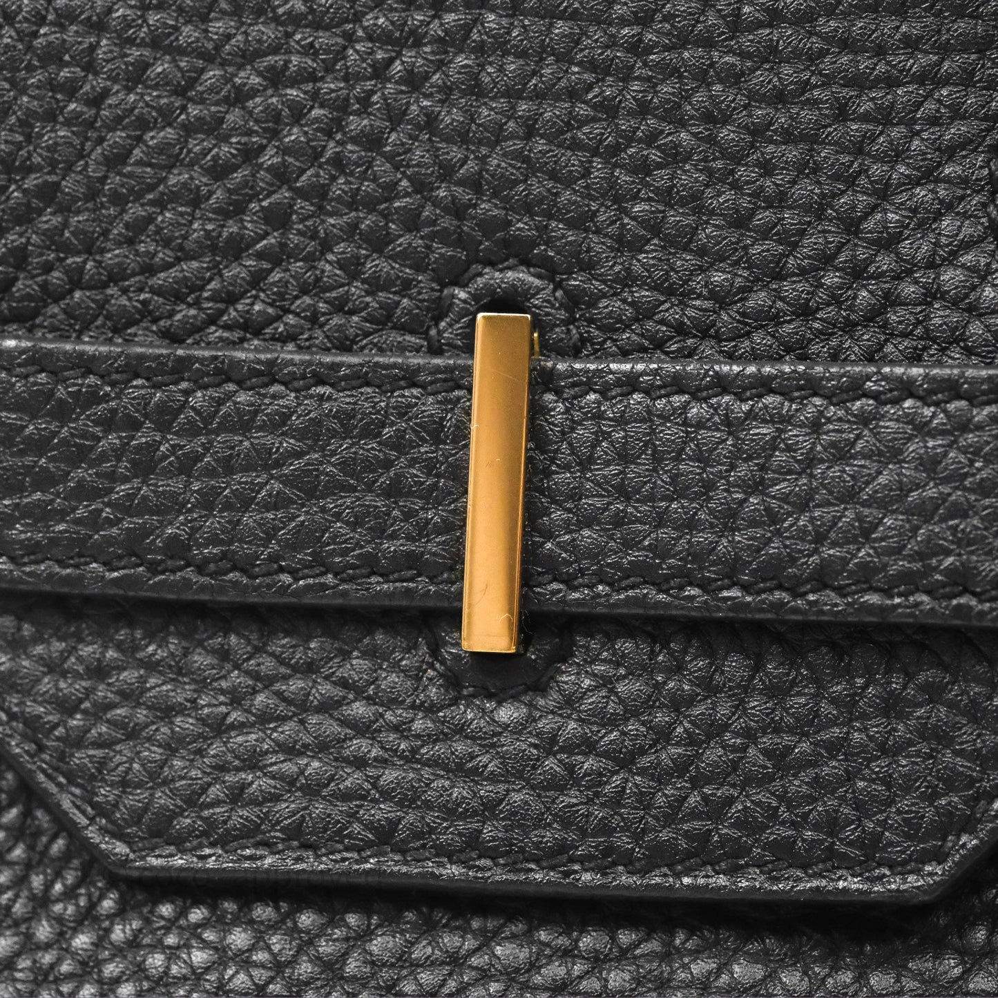Hermès Birkin 35 Retourne Black Noir 89 Clemence Gold Hardware