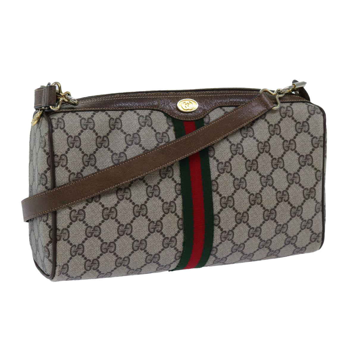 Luxury Gucci Trending 2025 GG Canvas Web Sherry Line Shoulder Bag PVC Beige Green Red  72609