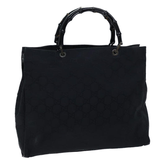 Luxury Gucci Trending 2025 Bamboo GG Canvas Hand Bag Nylon Black 002 1015  72641