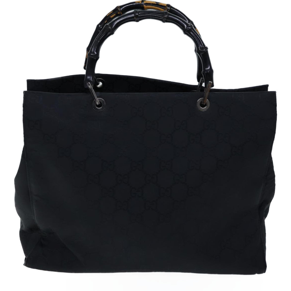 Luxury Gucci Trending 2025 Bamboo GG Canvas Hand Bag Nylon Black 002 1015  72641