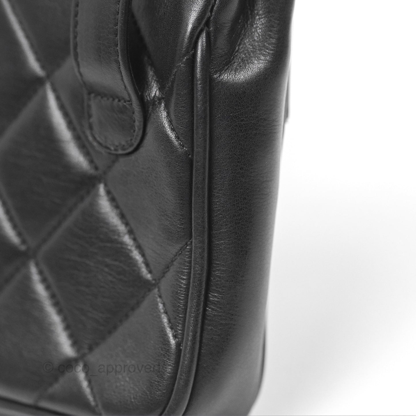 Chanel Vintage Belt Bag Quilted Black Lambskin 24K Gold Hardware