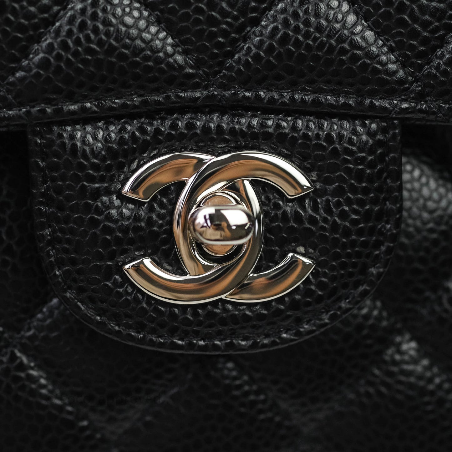 Chanel Small S/M Quilted Classic Flap Black Caviar Silver Hardware