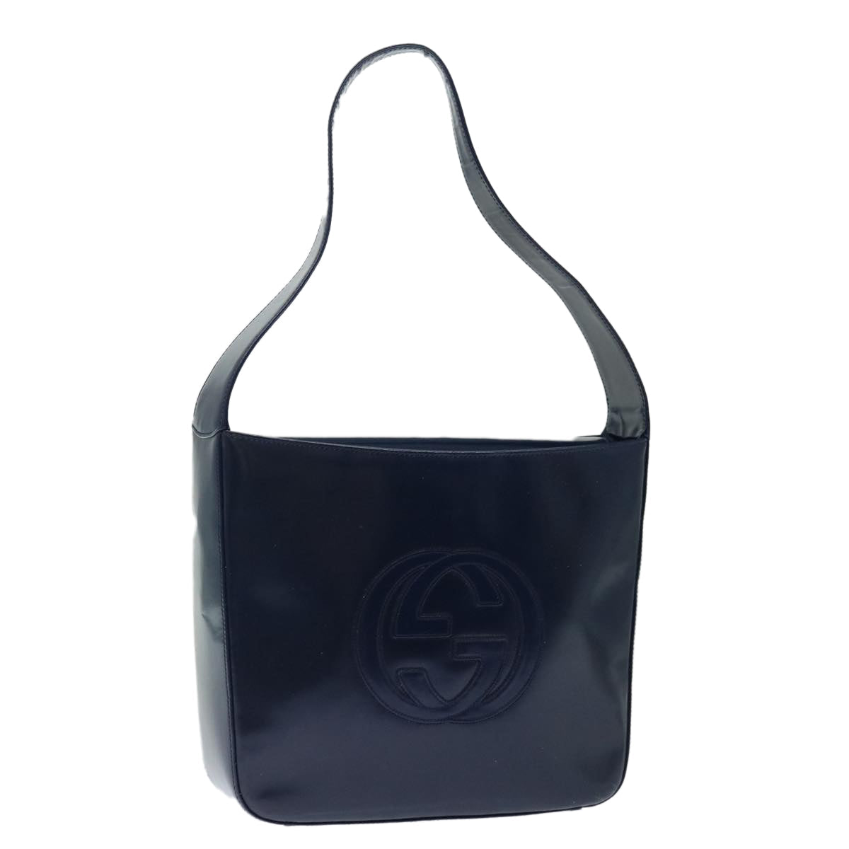 Luxury Gucci Trending 2025 Interlocking Shoulder Bag Enamel Navy  72657