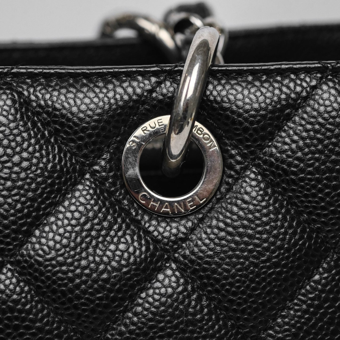 Chanel GST Black Caviar Silver Hardware
