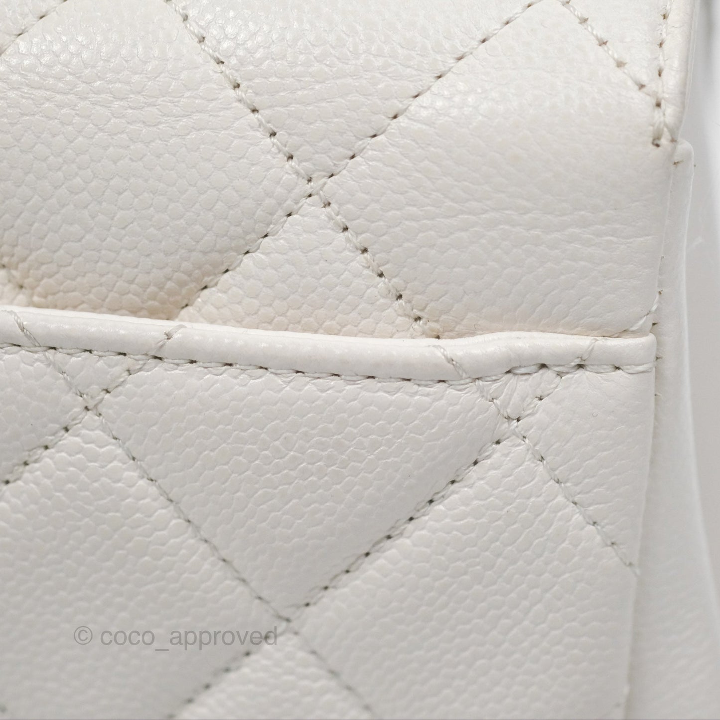 Chanel Quilted Small Business Affinity Flap White Caviar Gold Hardware