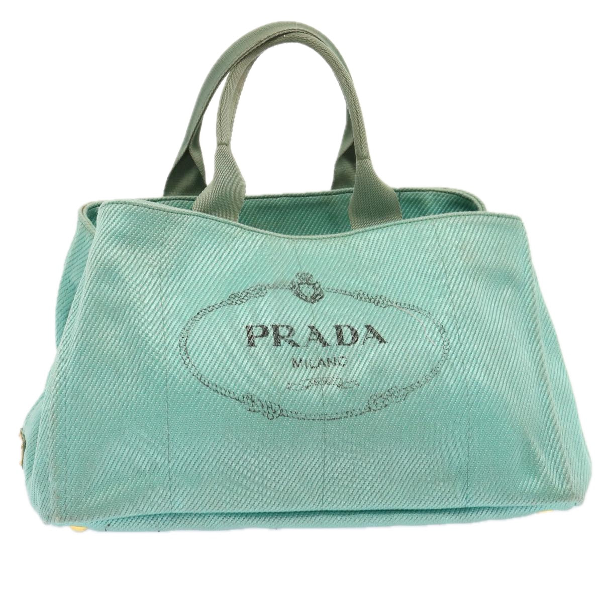 Luxury PradaCanapa GM Hand Bag Canvas Blue 72696