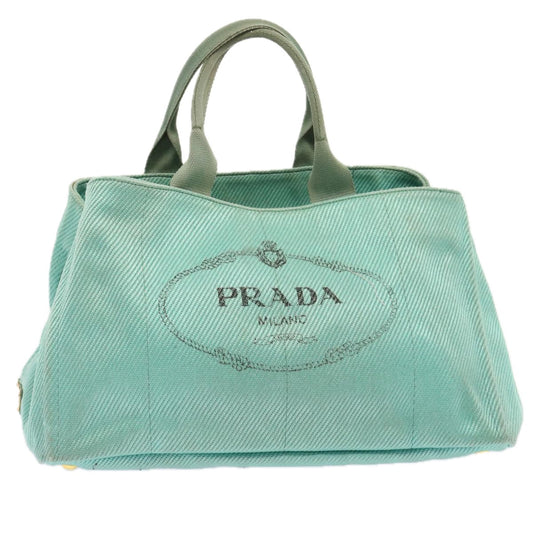 Luxury PradaCanapa GM Hand Bag Canvas Blue 72696