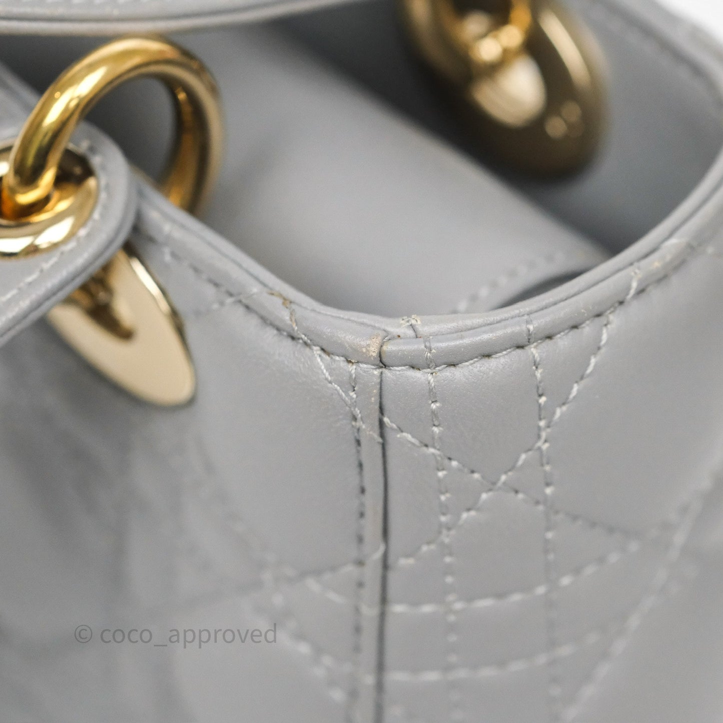 Dior Lady Dior My ABCDior Grey Lambskin Cannage