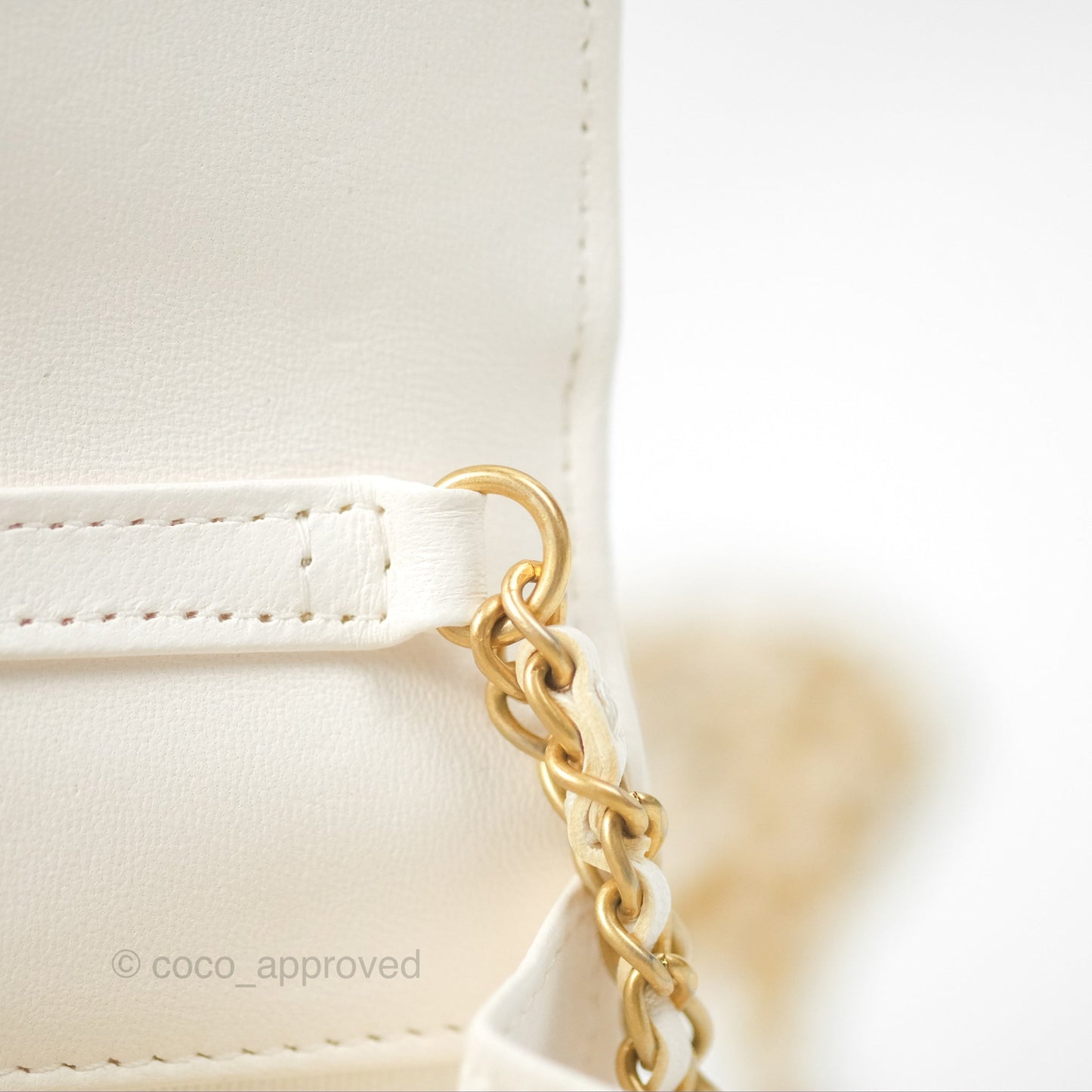 Chanel Quilted WOC White Lambskin Gold Hardware With Charms