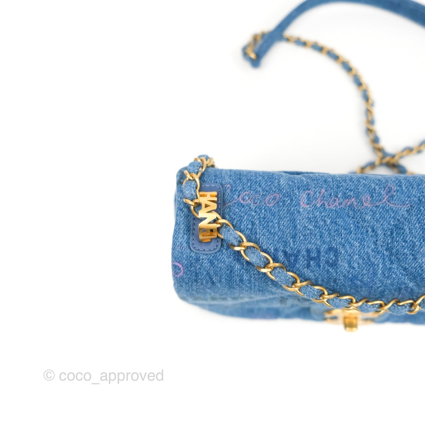 Chanel Quilted Small Denim Mood Flap Blue Multicolor 22P