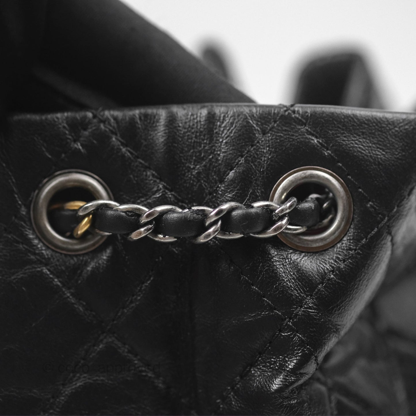Chanel Small Gabrielle Backpack Black Aged Calfskin