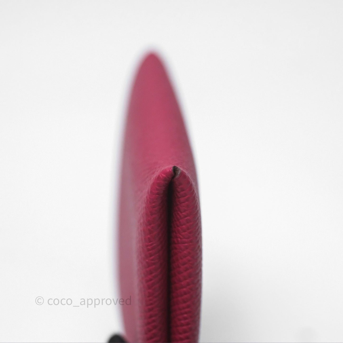 Hermès Calvi Card Holder Rouge Epsom Palladium Hardware
