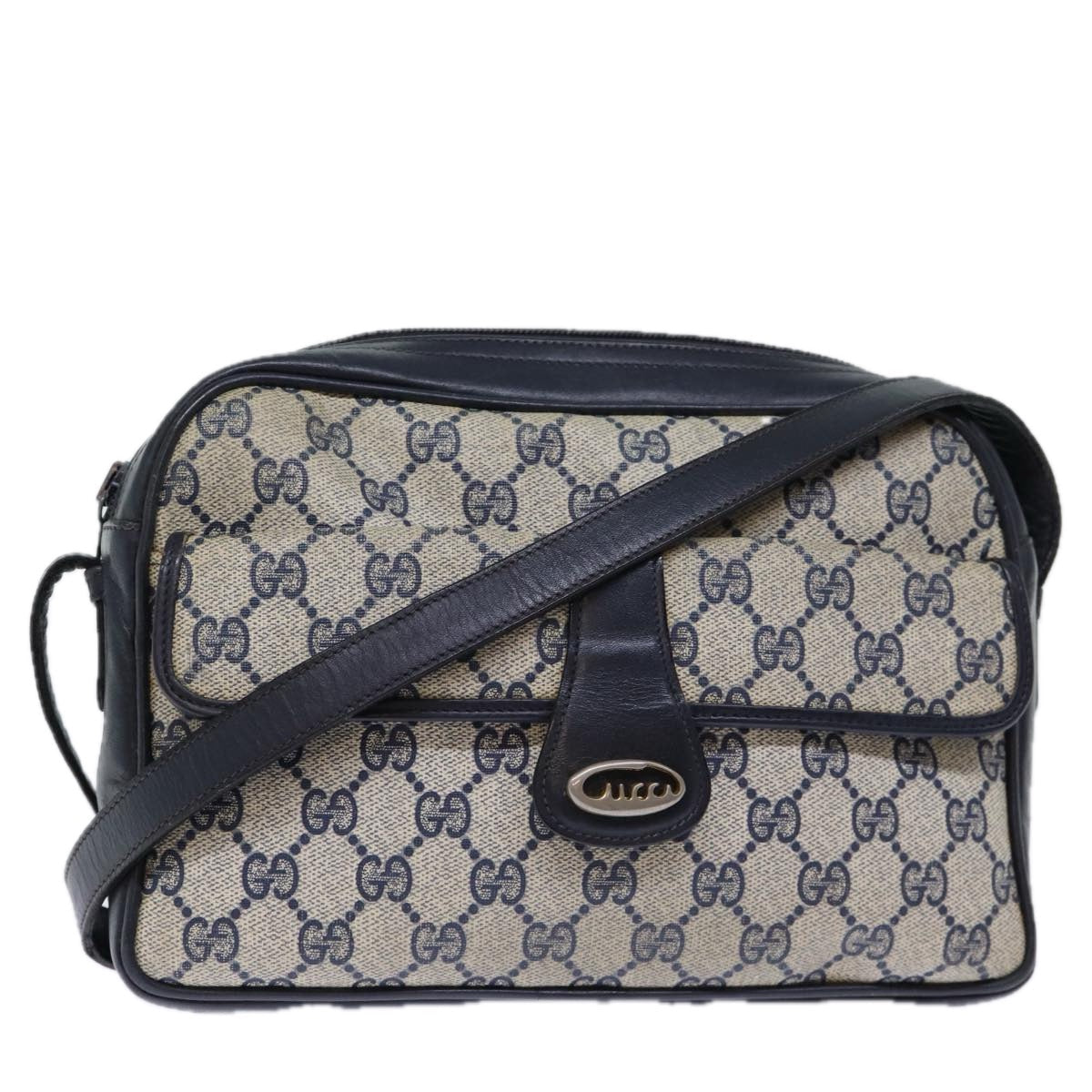 Luxury Gucci Trending 2025 GG Canvas Shoulder Bag PVC Navy  72758