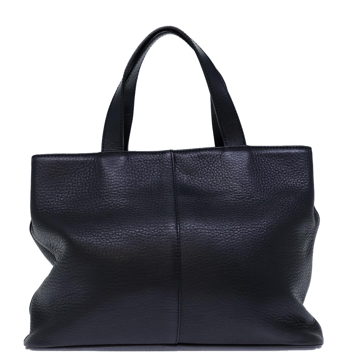 Luxury BurberrySs Hand Bag Leather Black Auth 72760