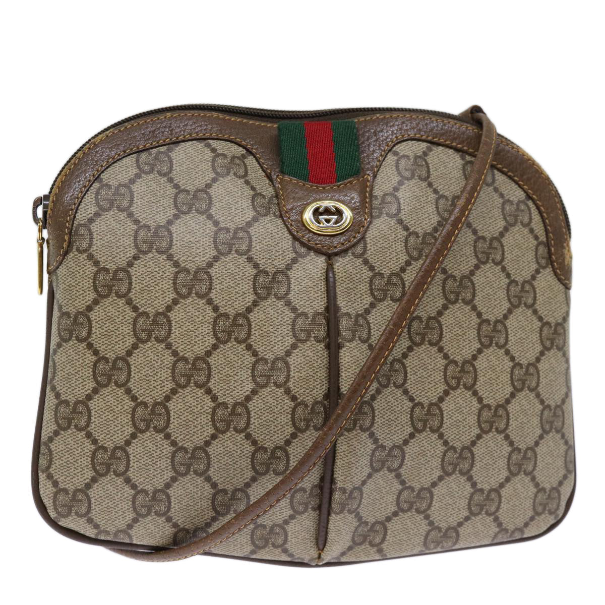 Luxury Gucci Trending 2025 GG Canvas Web Sherry Line Shoulder Bag PVC Beige Green Red  72786