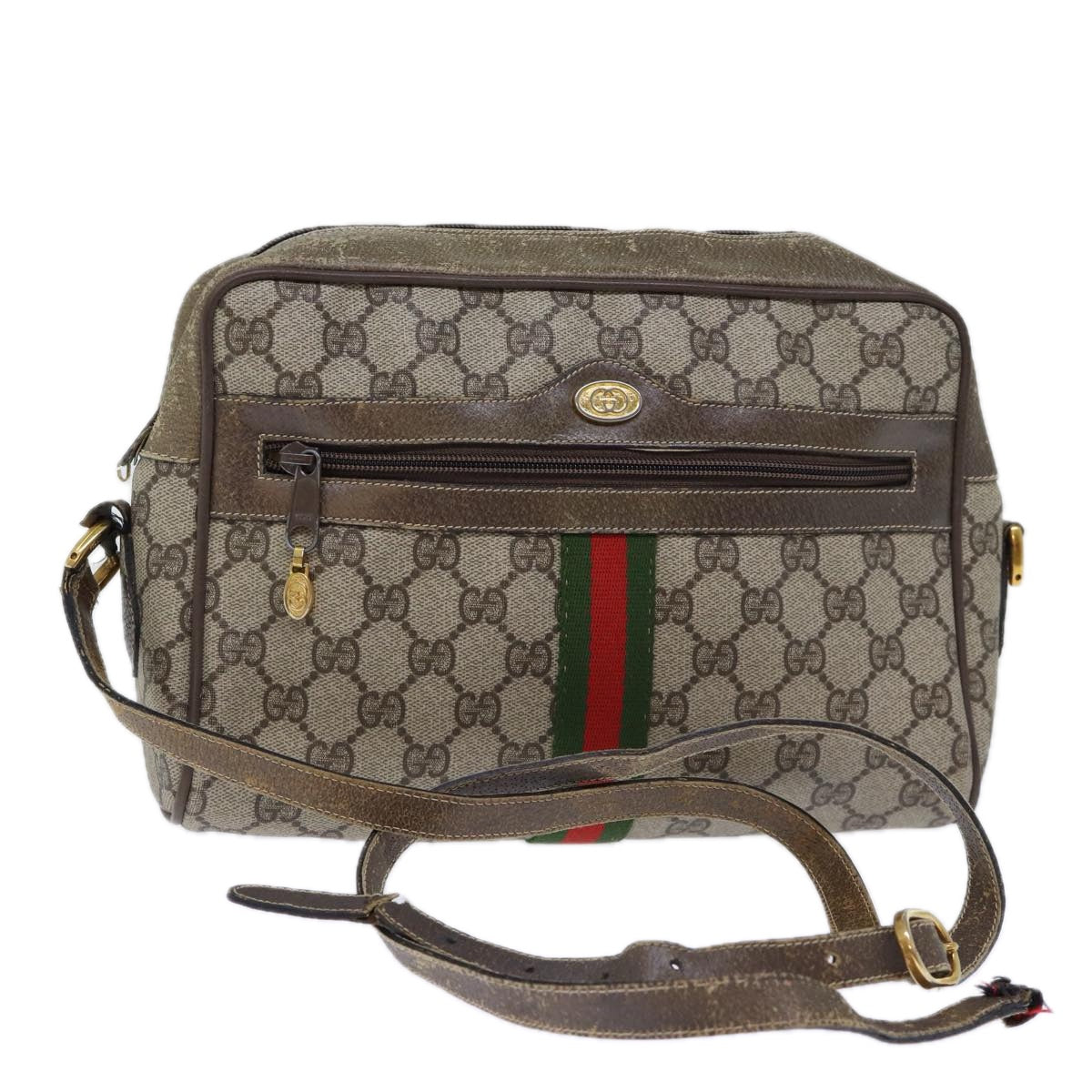 Luxury Gucci Trending 2025 GG Canvas Web Sherry Line Shoulder Bag PVC Beige Green Red  72787
