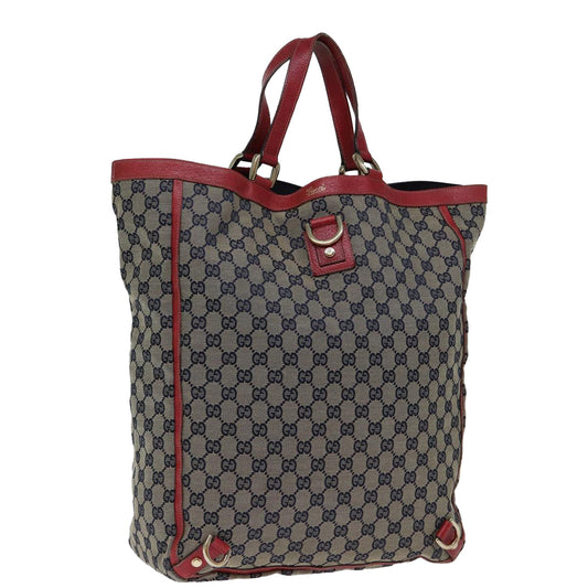 Luxury Gucci Trending 2025 GG Canvas Abbey Tote Bag Navy Red  72790