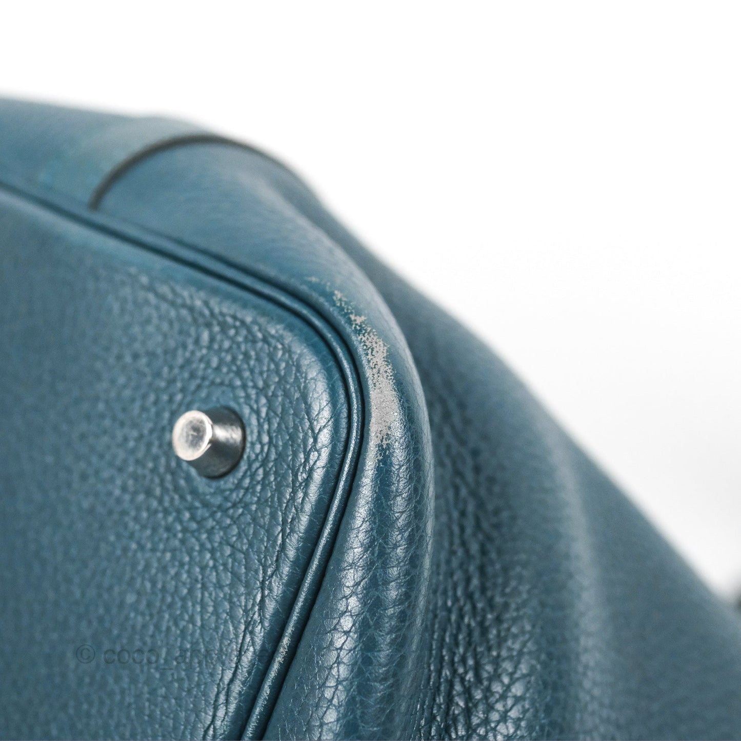 Hermès Picotin 22 Vert Bosphore Clemence Silver Hardware
