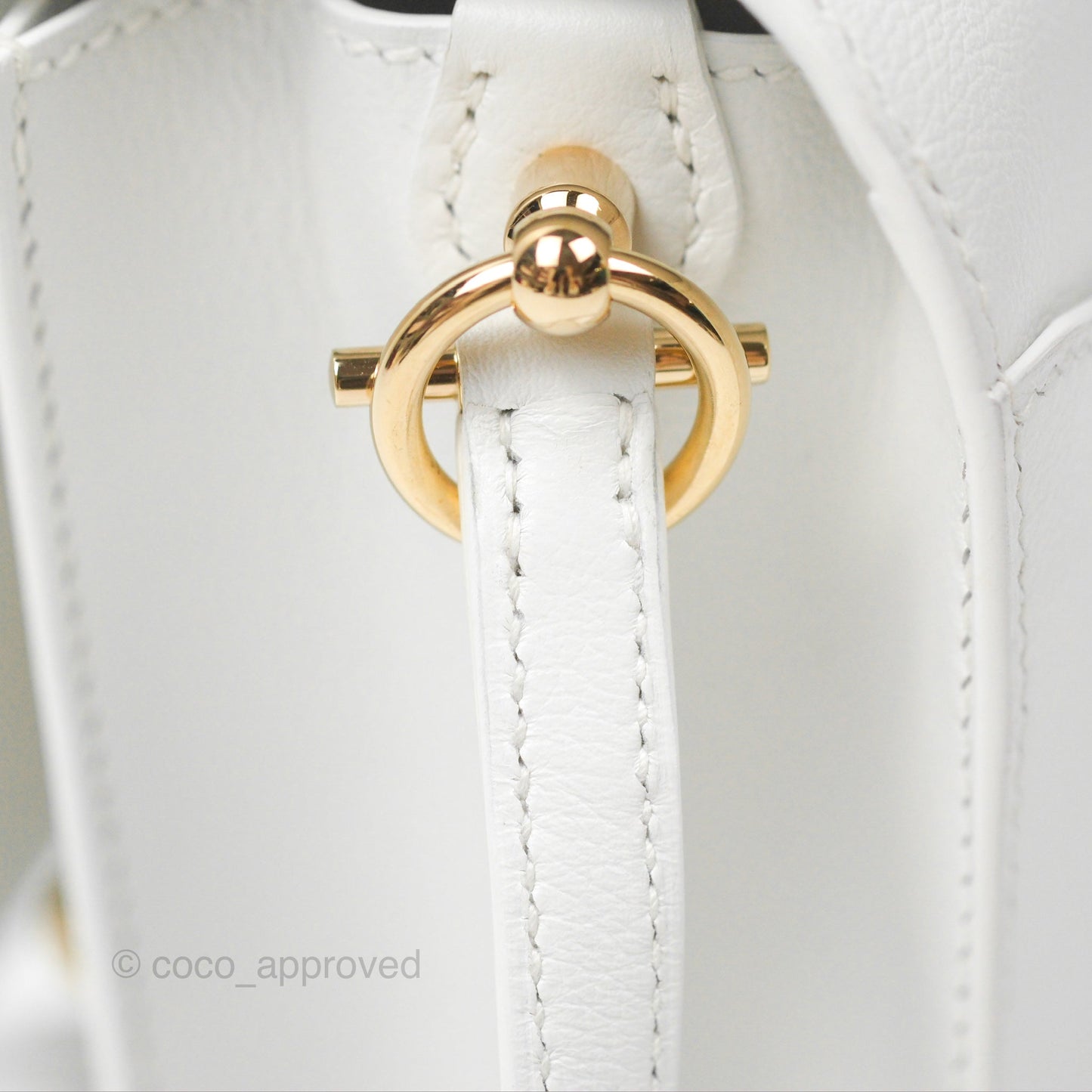 Hermès Roulis Mini 18 New White Evercolor Permabrass Hardware