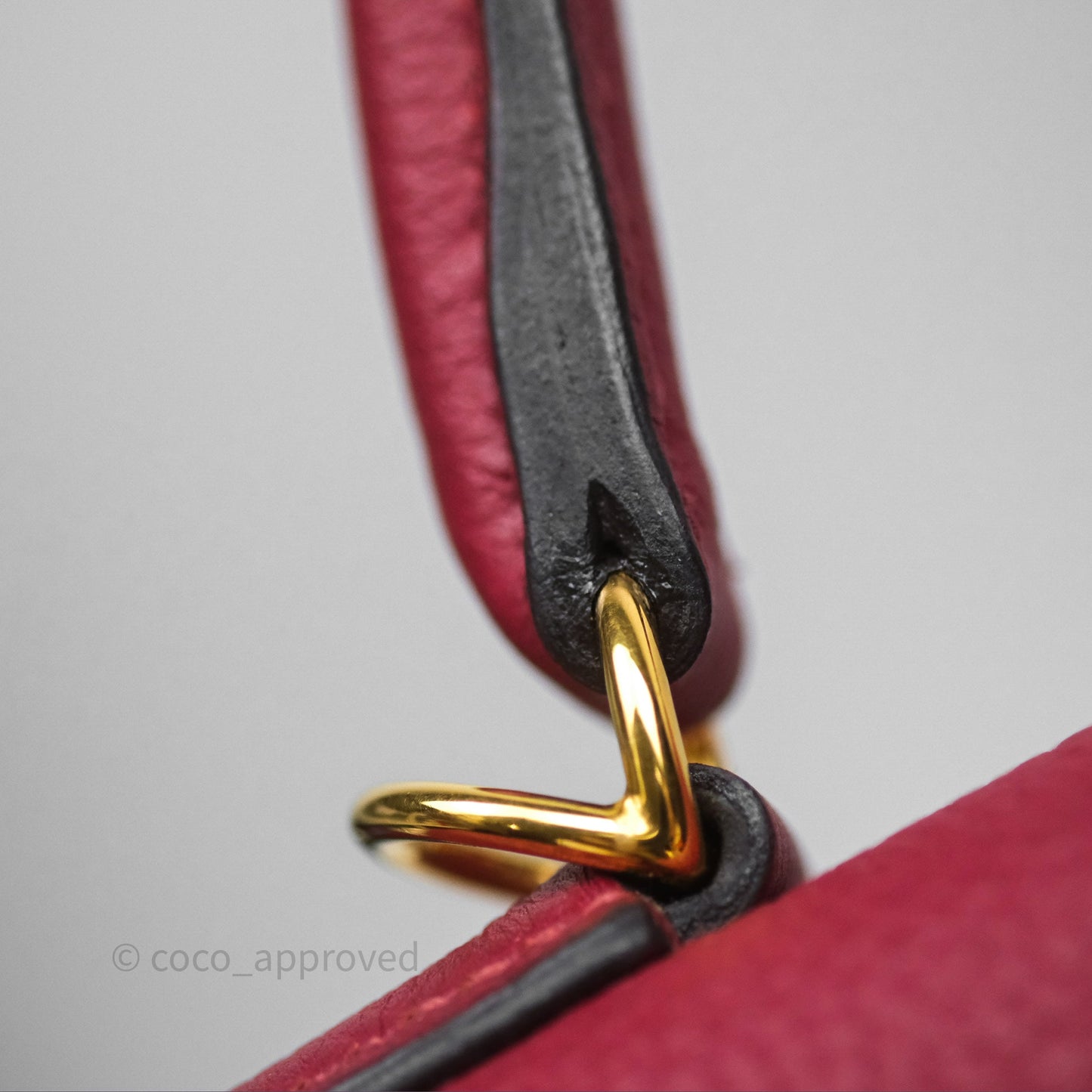 Hermès Kelly 32 Retourne Rouge Grenat K1 Togo Gold Hardware