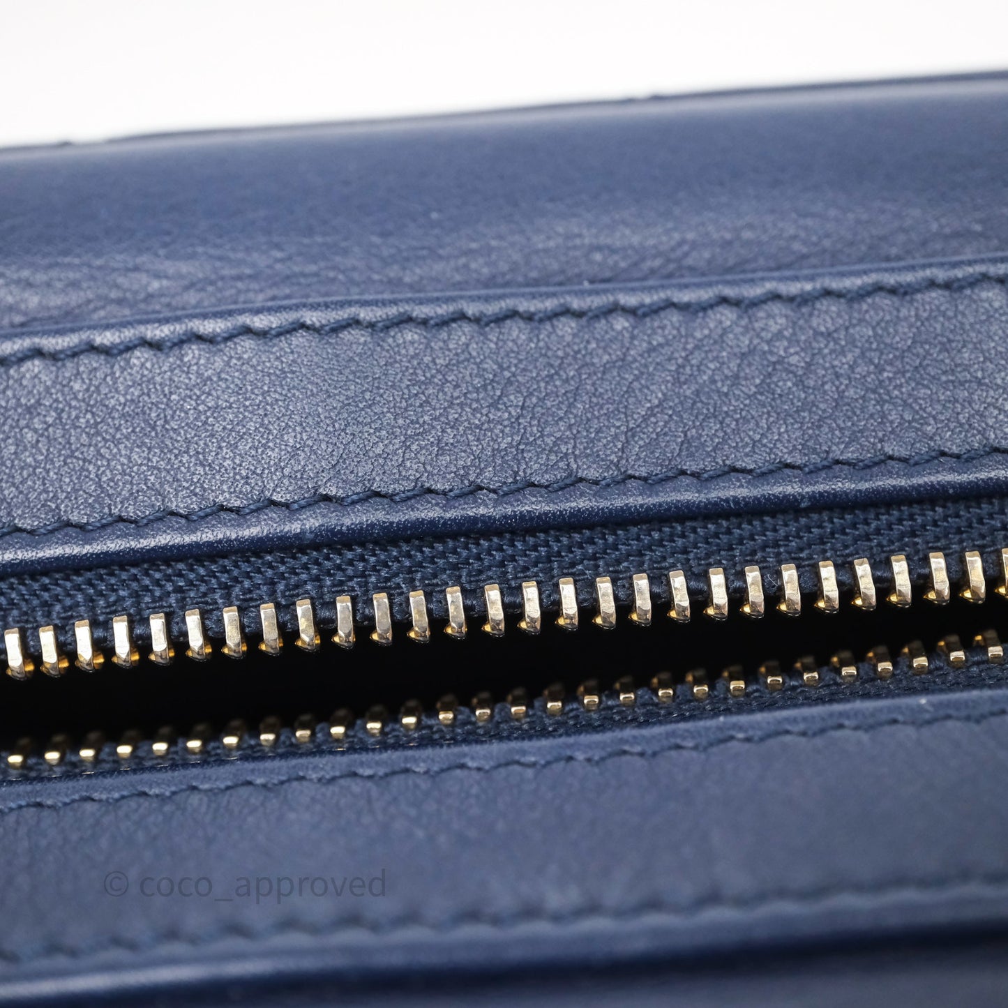 Chanel CC Octagon Camera Case Lambskin Navy Gold Hardware