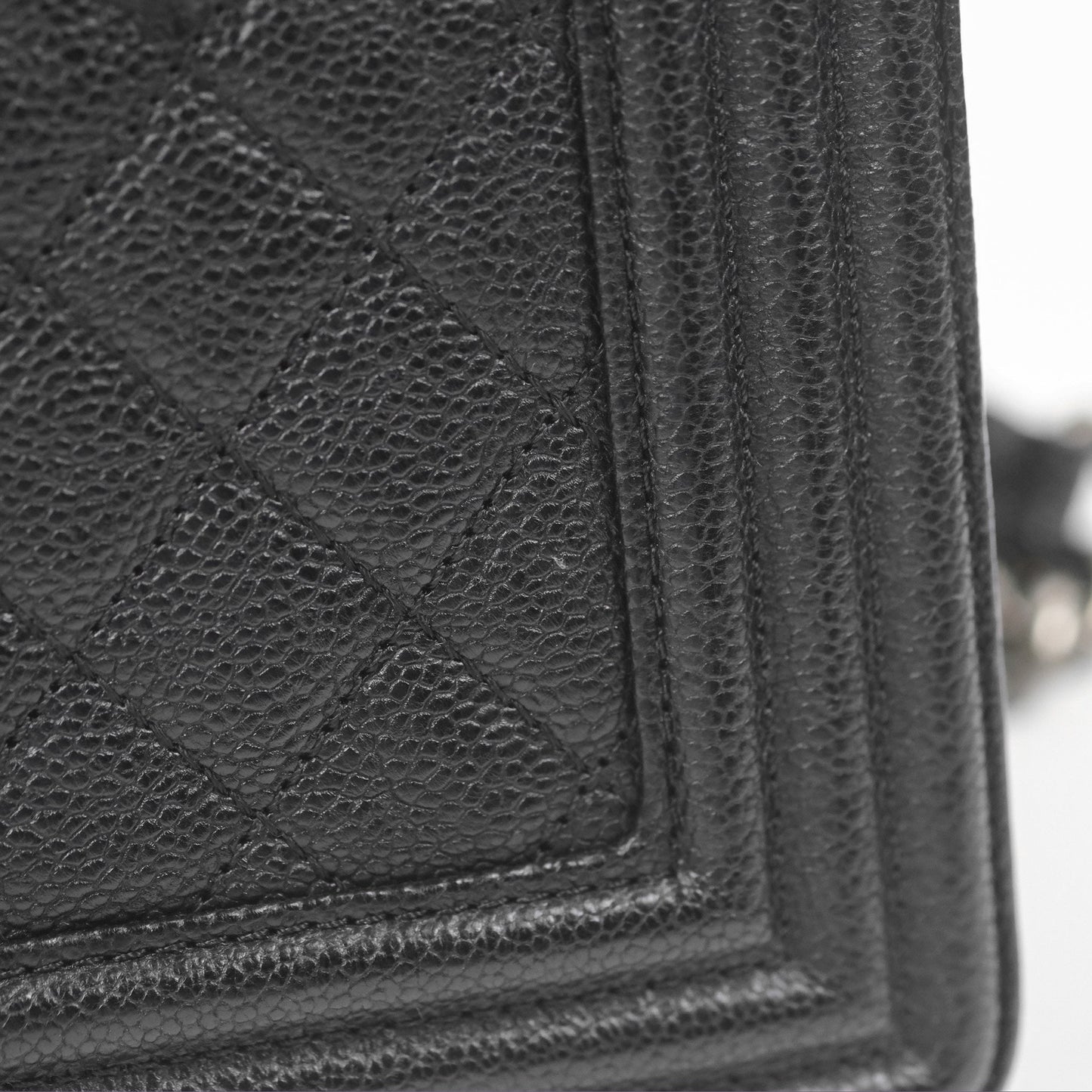 Chanel Quilted New Medium Boy Black Caviar Ruthenium Hardware