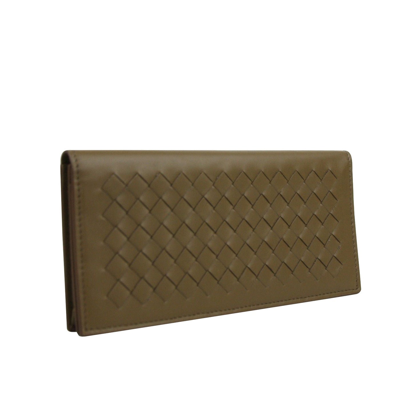 Luxury Bottega Veneta Men's Woven Long Leather Bifold Wallet