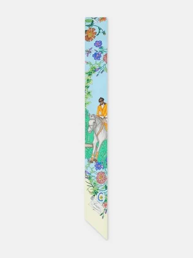 Luxury Gucci Trending 2025 All over Flora Print Silk Neck Bow 816715 3G001 3972