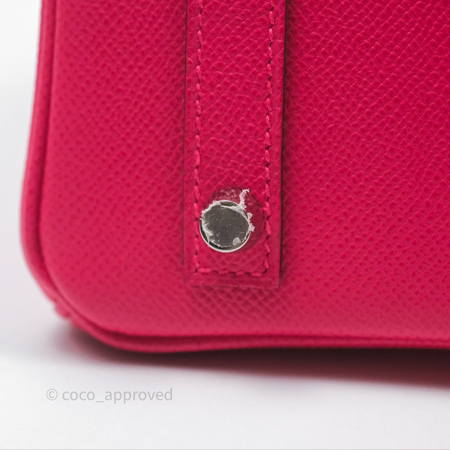 Hermès Birkin 30 Framboise 90 Epsom Palladium Hardware