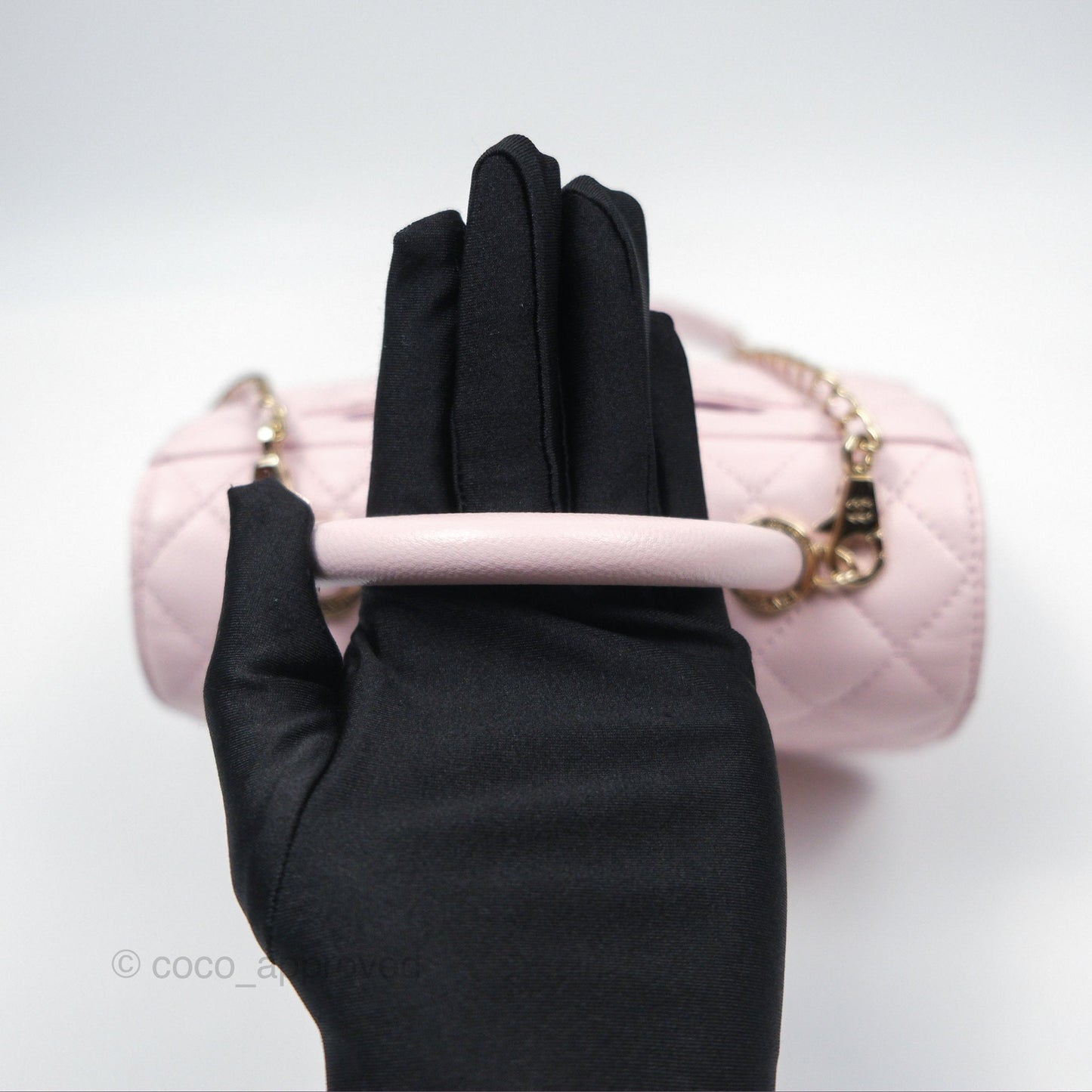Chanel Small Coco Handle Light Pink Caviar Gold Hardware