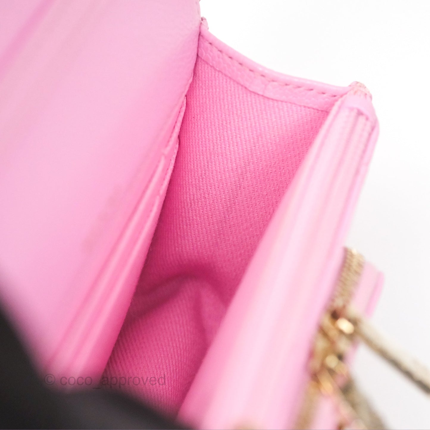 Chanel Business Affinity Clutch With Chain Pink Caviar Gold Hardware