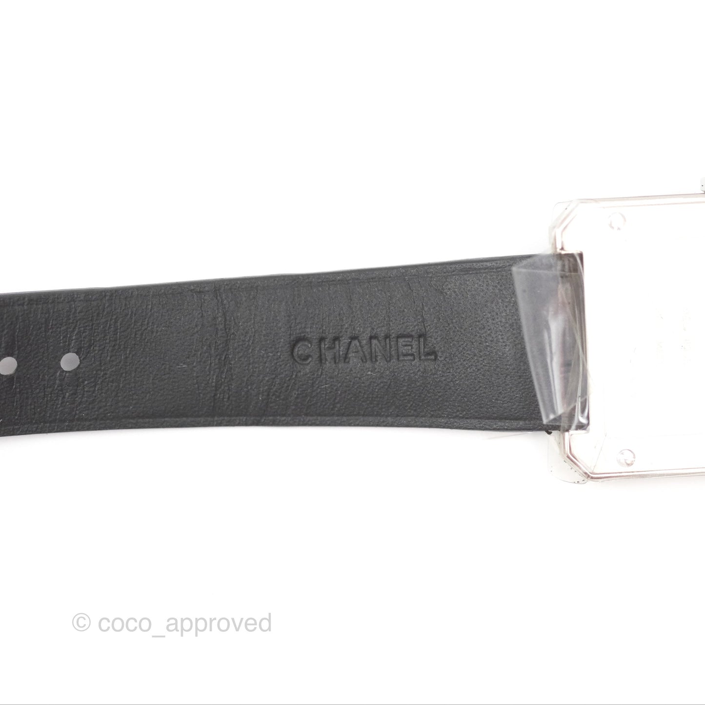 Chanel Boy Friend Watch Black Leather Silver Hardware