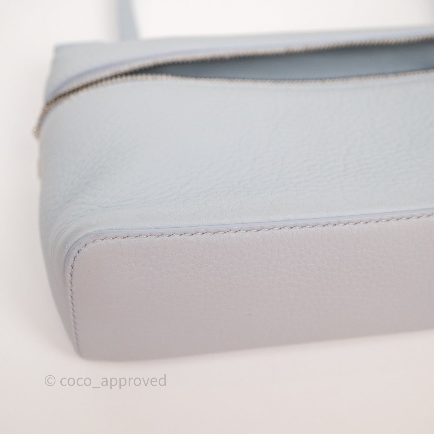 Loro Piana Extra Pocket L19 Light Blue Grained Calfskin