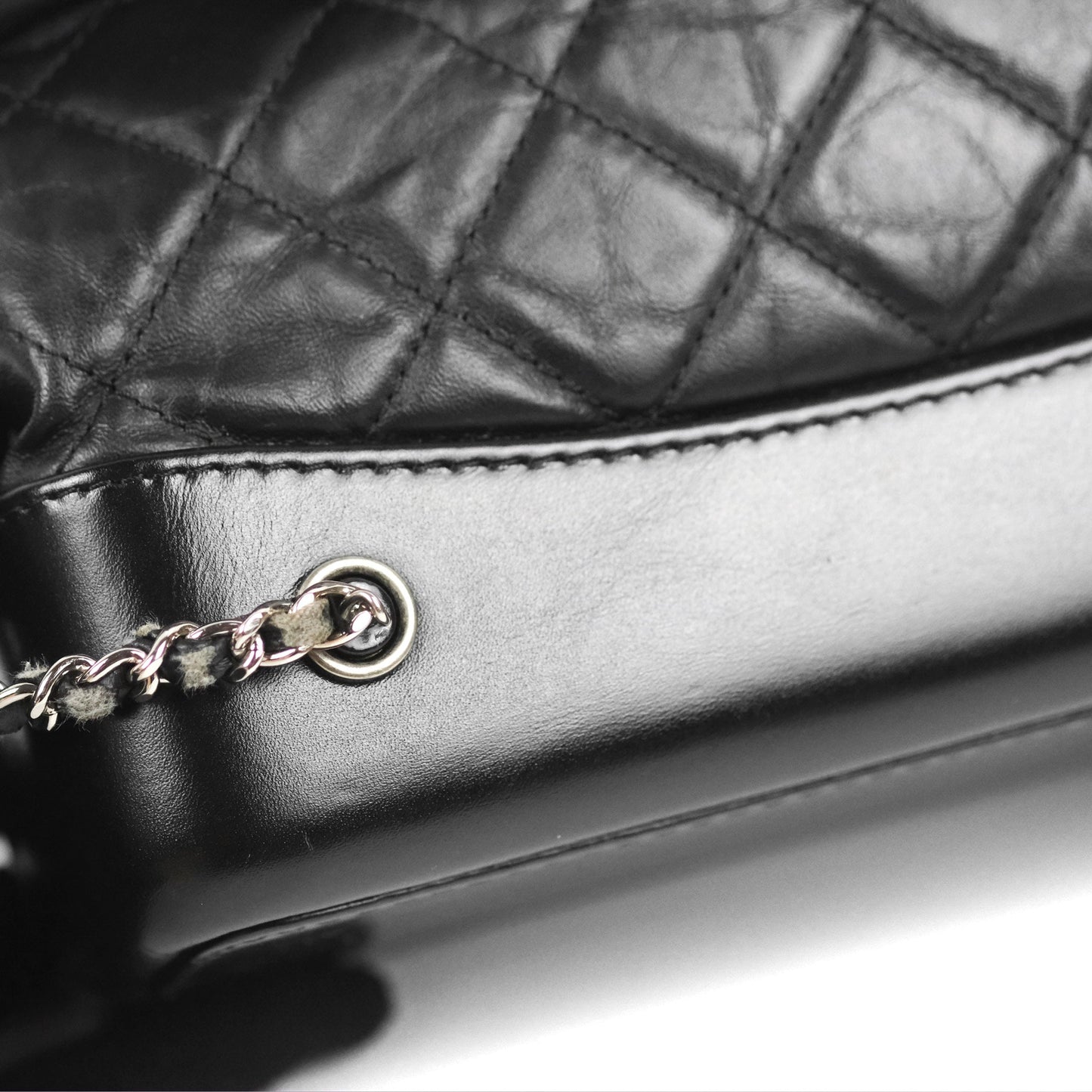Chanel Medium Gabrielle Backpack Black Aged Calfskin