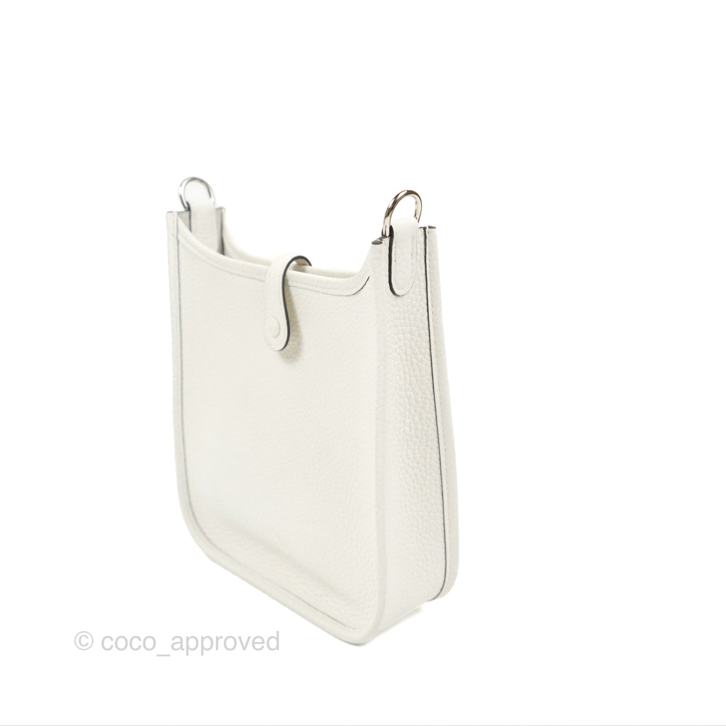 Hermès Mini Evelyne 16 New White Clemence Palladium Hardware