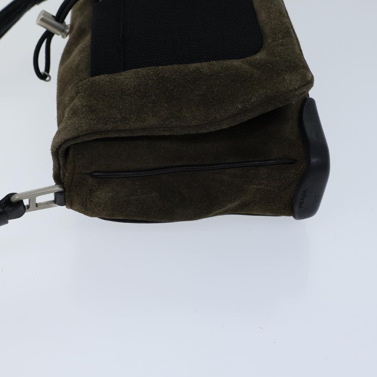 Luxury PradaShoulder Bag Suede Khaki 72953