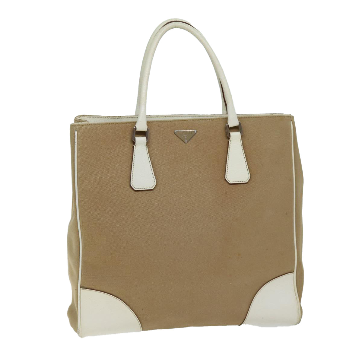 Luxury PradaTote Bag Canvas Beige 72961