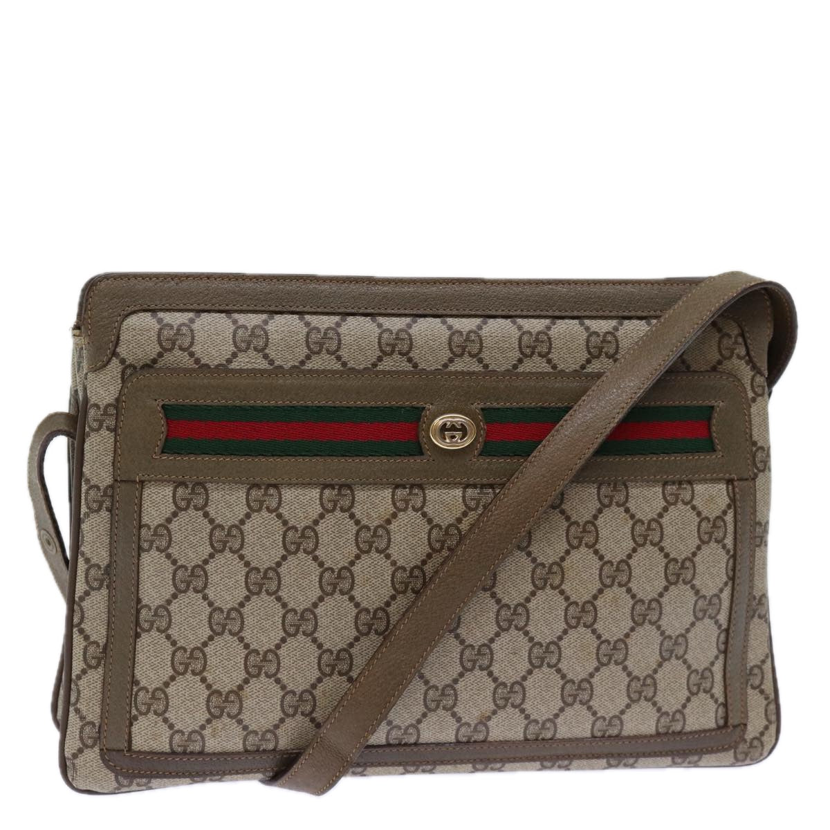 Luxury Gucci Trending 2025 GG Canvas Web Sherry Line Shoulder Bag PVC Beige Green Red  72965