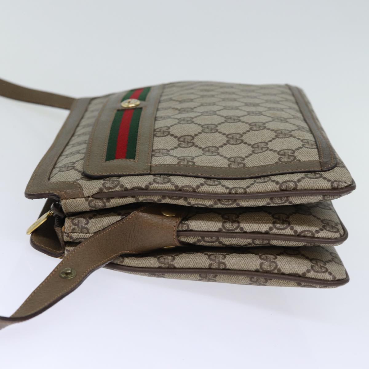 Luxury Gucci Trending 2025 GG Canvas Web Sherry Line Shoulder Bag PVC Beige Green Red  72965