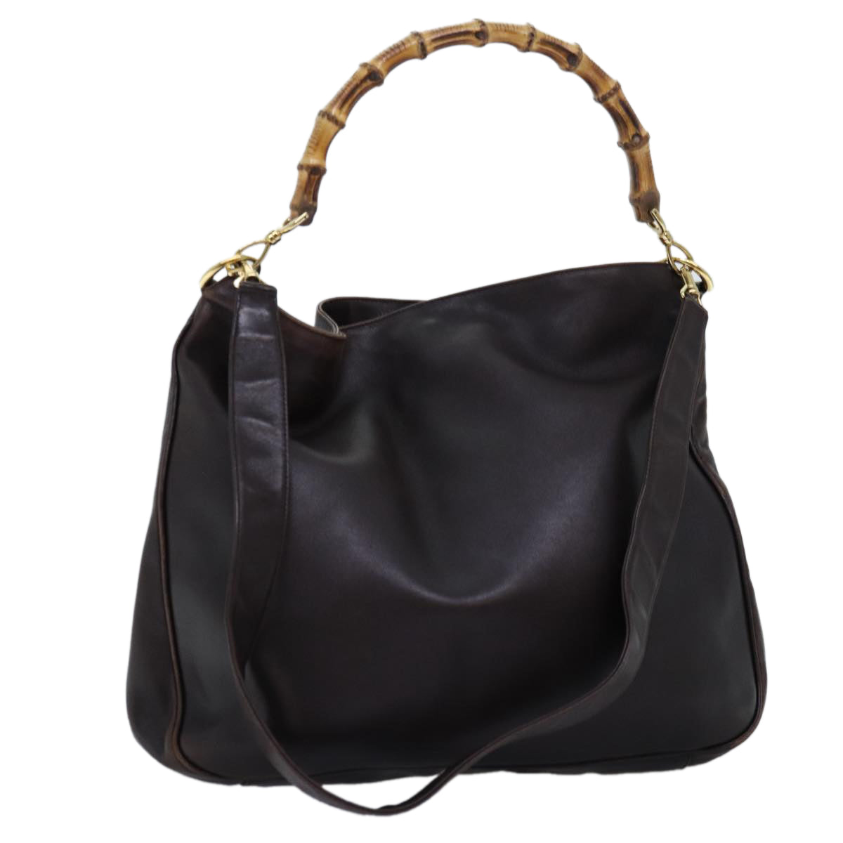 Luxury Gucci Trending 2025 Bamboo Shoulder Bag Leather 2way Brown  72968